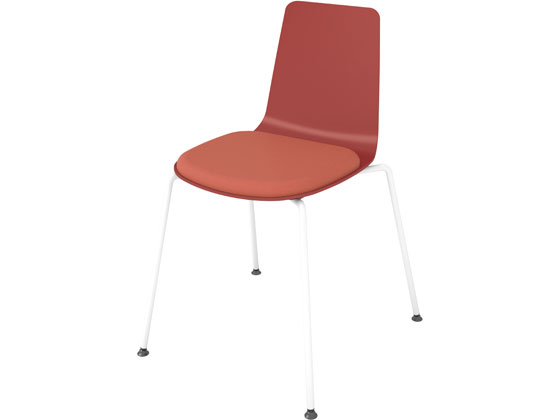 【レビュー投稿で100円OFFクーポン】【メーカー直送】コクヨ ミケット 4本ホワイト脚 パーシアンレッド 座ペールテラコッタ【代引不可】【組立・設置・送料無料】4本脚 スタッキングチェア ミーティングチェア オフィス家具