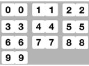 【お取り寄せ】リヒトラブ ナンバーラベル M(ロールタイプ) 単番号｢0｣~｢9｣ 10箱セット