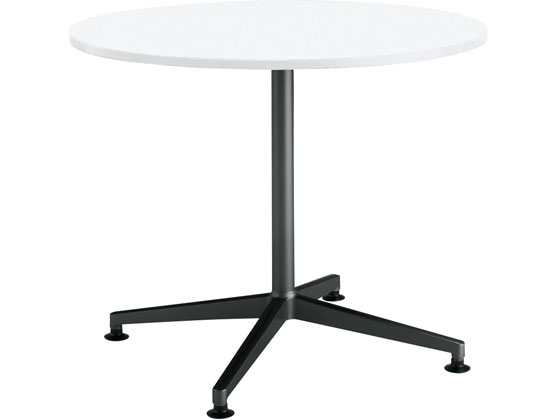 【ポイント2倍★22日20:00〜27日9:59迄】【メーカー直送】コクヨ ジュート 単柱黒脚 W828×D828 円形白 アジャスター【代引不可】【組立・設置・送料無料】 丸型 カフェテーブル 会議用テーブル 長机 オフィス家具