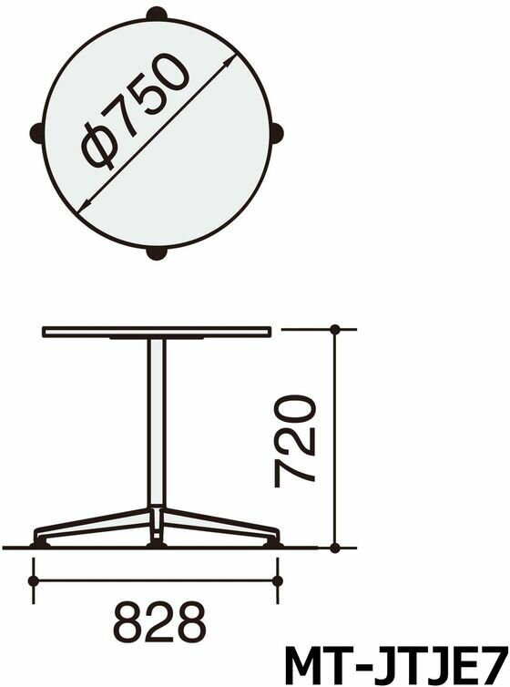 【レビュー投稿で100円OFFクーポン】【メーカー直送】コクヨ JUTO φ750円形 BR 単柱黒脚 アジャスター【代引不可】【組立・設置・送料無料】丸型 カフェテーブル 会議用テーブル 長机 オフィス家具 [2]