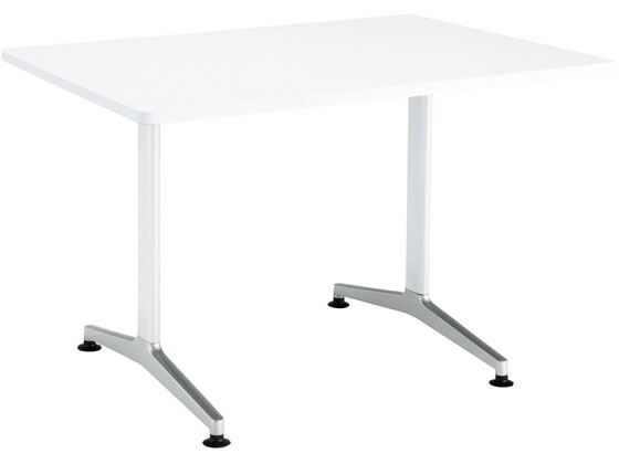 【メーカー直送】コクヨ ジュート T字ポリッシュ脚 W1200×D750角ラウンド白 アジャスター【代引不可】【組立・設置・送料無料】