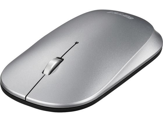 【お取り寄せ】バッファロー 薄型 3ボタン Bluetooth マウス シルバー BSMBB330NSV ワイヤレス LED マウス PC周辺機器 1