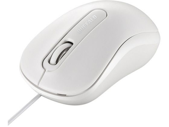 【お取り寄せ】バッファロー 有線 光学式マウス Mサイズ ホワイト BSMOU050MWHZ 有線 光学式 USB マウス PC周辺機器