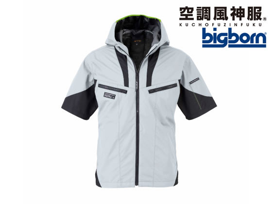 【お取り寄せ】bigborn 空調風神服 EBA 半袖 灰×黒 M EBA5018A-60