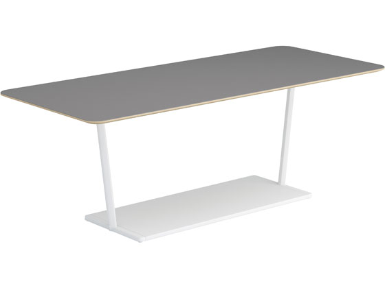 【マラソン限定クーポン★11日9:59迄ポイント2倍】【メーカー直送】コクヨ リージョン 角形 ミドルテーブル白脚 W2100 アッシュ【代引不可】【組立・設置・送料無料】四角 カフェテーブル 会議用テーブル 長机 オフィス家具