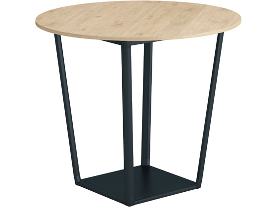 【マラソン限定★2,000円クーポン＆12日9:59迄ポイント2倍】 【メーカー直送】コクヨ リージョン 円形 ハイテーブル黒脚 W1200 エイジドナチュラル【代引不可】【組立・設置・送料無料】