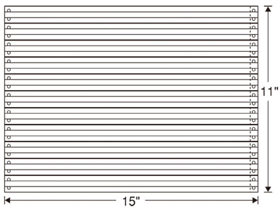 【お取り寄せ】日本通信紙 ストックフォーム 15 11 2000枚 罫入 まとめ買い 業務用 箱売り 箱買い ケース買い 15 11インチ コンピュータ連続用紙 プリント用紙