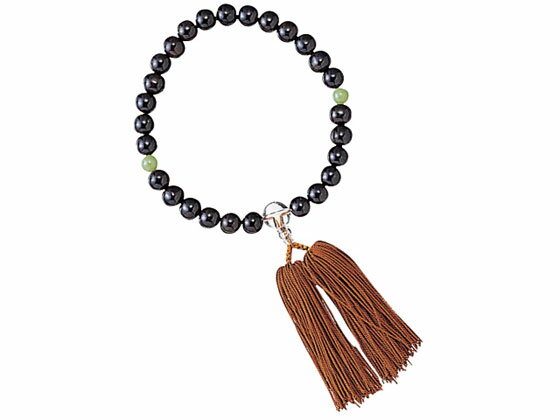 【ブラックフライデー限定★27日9:59迄店内ポイント2倍】【お取り寄せ】雲州堂 念珠 縞黒檀珠 男性用 UN-02 数珠 ふくさ 冠婚葬祭 式典