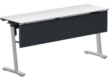 コクヨ/カーム テーブル パネル付 棚無 W1500×D450 ホワイト 脚シルバー