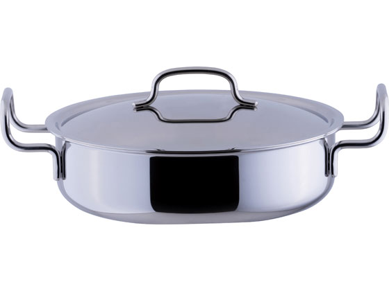 【マラソン限定★ポイント2倍】【お取り寄せ】宮崎製作所 浅型両手鍋 25cm GEO-25S 両手鍋 外輪鍋 円付鍋 片手鍋 鍋 フライパン 厨房 キッチン