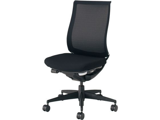 【楽天大感謝祭限定★26日9:59迄ポイント2倍】【メーカー直送】コクヨ ベゼル モデレート 肘無 樹脂脚 ブラック Vキャスター【代引不可】【組立・設置・送料無料】肘付き 可動肘タイプ メッシュチェア オフィスチェア オフィス家具