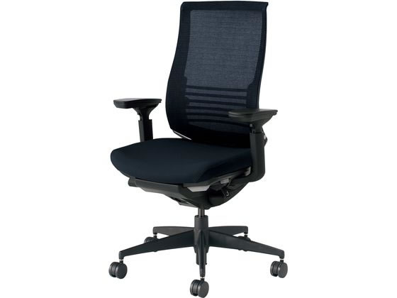 【マラソン限定2,000円クーポン＆11日9:59迄ポイント2倍】【メーカー直送】コクヨ ベゼル ファンクショナル 可動肘 樹脂脚 ブラック Vキャスター【代引不可】【組立・設置・送料無料】肘付き 可動肘タイプ メッシュチェア オフィスチェア オフィス家具