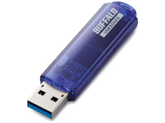 【お取り寄せ】バッファロー USB3.0 USBメモリ 64GB ブルー RUF3-C64GA-BL USBメモリ 記録メディア テープ