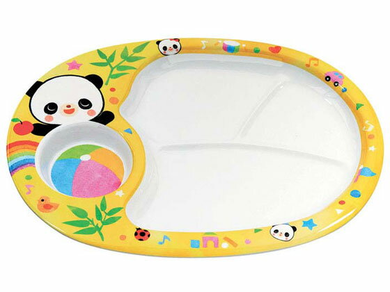 【レビュー投稿で100円OFFクーポン】【お取り寄せ】エンテック お子様ランチ皿 赤ちゃん パンダ L-7 新幹線くんシリーズ メラミンお子様食器 お子様食器 キッチン テーブル