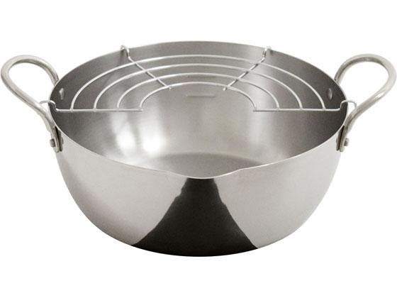 【楽天スーパーSALE限定★ポイント2倍＆2,000円クーポン】【お取り寄せ】ウルシヤマ金属 ステンレス 揚げ鍋 20cm 揚鍋 フライヤー 鍋 フライパン 厨房 キッチン