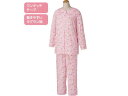 【お取り寄せ】ケアファッション/ワンタッチテープ+腰開きパジャマ ピンク M シニア衣料 介護 介助