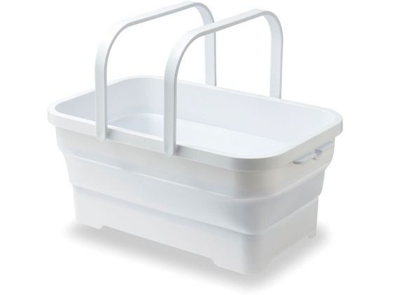 【レビュー投稿で100円OFFクーポン】【お取り寄せ】伊勢藤 ソフトバスケット ホワイト I-581 ツールバスケット バケツ 保管 作業