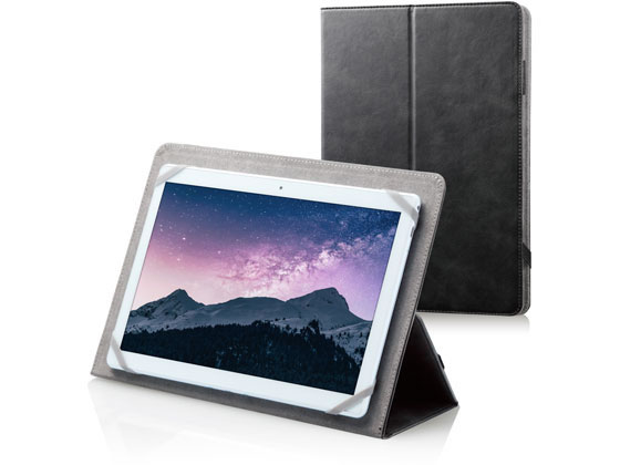 Rakuten - 【楽天スーパーSALE限定★ポイント2倍＆2,000円クーポン】【お取り寄せ】エレコム タブレット汎用ケース ブック 8.5-10.5inch TB-10SGLBK タブレットケース カバー タブレット関連品 スマホ 家電