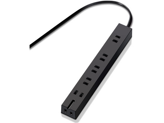 ~2 Holes - 【マラソン限定★2,000円クーポン＆ポイント2倍】【お取り寄せ】エレコム 電源タップ 超強力磁石 6個口 1m T-KM01-2610BK コード付き電源タップ2ピン 電源タップ OAタップ 配線パーツ 家電