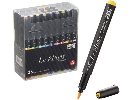 【ブラックフライデー限定★27日9:59迄店内ポイント2倍】【お取り寄せ】マービー ルプルーム 基本36色セット (黒軸) 3000B-36A 多色セット 油性...