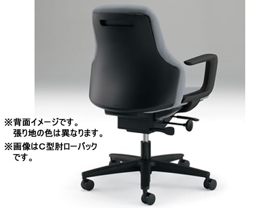 【メーカー直送】コクヨ グーフォ ローバック ブラックシェル肘無 ライトオリーブ ウレタンキャスター【代引不可】【組立・設置・送料無料】 肘なし 布張りチェア オフィスチェア [3]