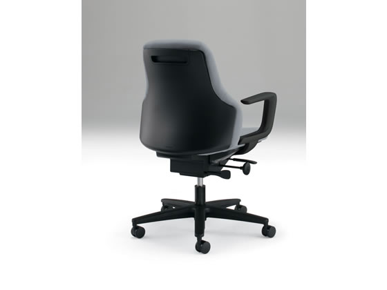 【メーカー直送】コクヨ グーフォ ローバック ブラックシェルC型肘 タンジェリン ウレタンキャスター【代引不可】【組立・設置・送料無料】 [3]