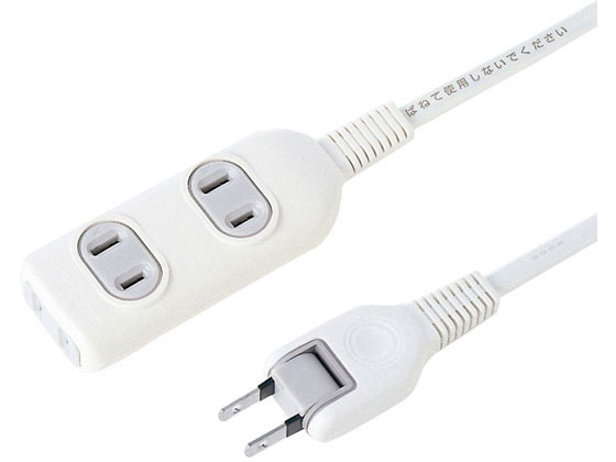 3個口 - 【レビュー投稿で100円OFFクーポン】サンワサプライ 電源タップ 2P・3個口・1m TAP-3W1N コード付き電源タップ2ピン 電源タップ OAタップ 配線パーツ 家電