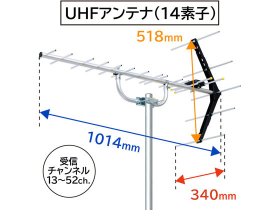 【レビュー投稿で100円OFFクーポン】【送料無料】【お取り寄せ】DXアンテナ UHFア...