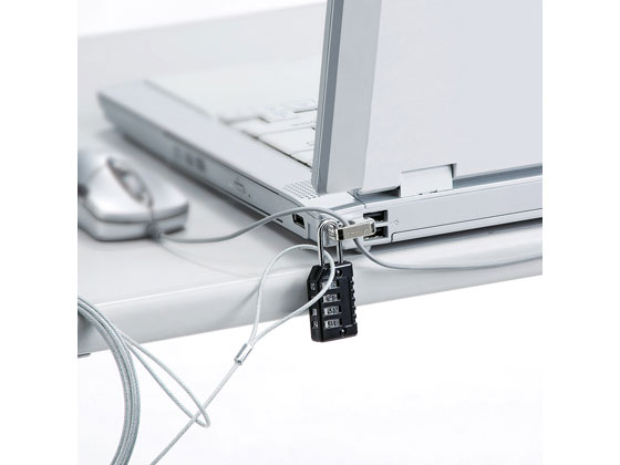 【レビュー投稿で100円OFFクーポン】【お取り寄せ】サンワサプライ パソコンセキュリティワイヤーロック ダイヤル錠タイプ SL-58 セキュリティワイヤーロック PC パソコン 家電