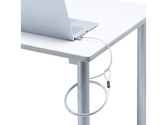 【レビュー投稿で100円OFFクーポン】【お取り寄せ】サンワサプライ 超小型シリンダセキュリティ 直径9.8mm SL-80 セキュリティワイヤーロック PC パソコン 家電