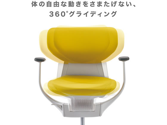 【マラソン限定★2000円クーポン&ポイント2倍】【メーカー直送】コクヨ イング クッション・ヘッドレスト ホワイトシェル アルミ脚 ライトオリーブV【代引不可】【組立・設置・送料無料】肘付き 固定肘タイプ 布張りチェア オフィスチェア オフィス家具 [3]