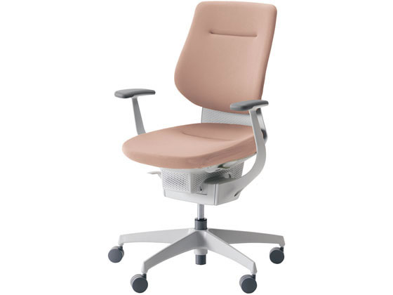 【レビュー投稿で100円OFFクーポン】【メーカー直送】コクヨ イング クッション・バーチカル ホワイトシェル 樹脂脚 アッシュピンクV【代引不可】【組立・設置・送料無料】肘付き 固定肘タイプ 布張りチェア オフィスチェア オフィス家具