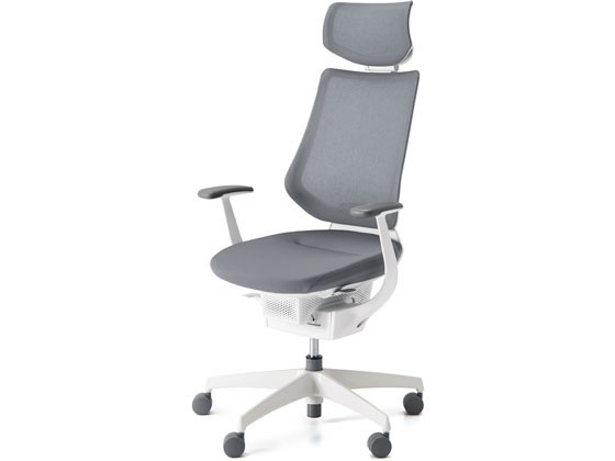 【レビュー投稿で100円OFFクーポン】【メーカー直送】コクヨ イング メッシュ・ヘッドレスト ホワイトシェル 樹脂脚 ソフトグレーW【代引不可】【組立・設置・送料無料】肘付き 固定肘タイプ メッシュチェア オフィスチェア オフィス家具