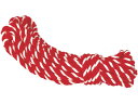 【お取り寄せ】タカ印 紅白ロープ アクリル製 φ8mm×10.5m 40-6555