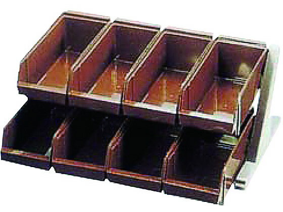 【ブラックフライデー限定★27日9:59迄店内ポイント2倍】送料無料 【お取り寄せ】カンダ DXオーガナイザー 2段4列 ブラウン オーガナイザー ケース 卓上 厨房 キッチン テーブル