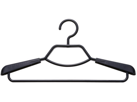 【レビュー投稿で100円OFFクーポン】【お取り寄せ】シンコハンガー F-FIT 形態安定シャツ用ハンガー ブラック 2本組 プラスチックハンガー ピンチハンガー