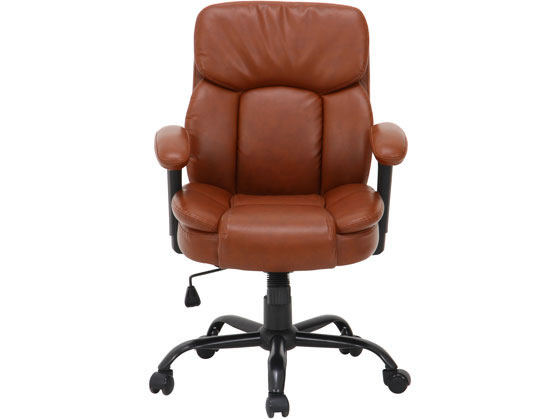 【ポイント2倍★19日20:00〜26日1:59迄】【メーカー直送】不二貿易 PUプレジデントチェアー マンチェスター ブラウン 58820【代引不可】【お客様組立】肘付き 固定肘タイプ レザーチェア オフィスチェア オフィス家具 [2]