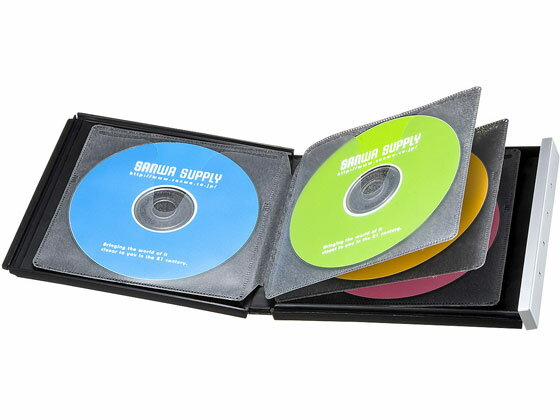 【お取り寄せ】サンワサプライ ブルーレイ対応ハードケース8枚収納ブラック FCD-JKBD8BK CD用ケース DVDファイル メディアケース 記録メディア テープ 3