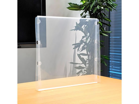 【レビュー投稿で100円OFFクーポン】【メーカー直送】プラス 卓上パーテーション 582×601×120mm DTP-0605CL【代引不可】【お客様組立】店舗 POP 掲示