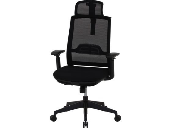 【メーカー直送】不二貿易 オフィスチェア ダービット BK 37914【代引不可】【お客様組立】 肘付き 可動肘タイプ 樹脂チェア オフィスチェア