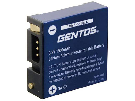 ジェントス/ヘッドライト専用充電池 GH-001 009 010RG用/GA-02