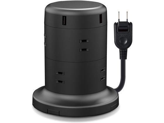 エレコム 電源タップ 8個口 2m ECT-0620BK コード付き電源タップ2ピン 電源タップ OAタップ 配線パーツ 家電