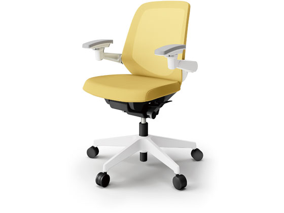 乐天商城 - 【レビュー投稿で100円OFFクーポン】【メーカー直送】イトーキ ノートチェア ローバック 可動肘 本体ホワイト カナリアイエロー【代引不可】【組立・設置・送料無料】肘付き 可動肘タイプ メッシュチェア オフィスチェア オフィス家具