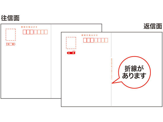 ココデカウの【お取り寄せ】サンワサプライ インクジェット往復はがき つやなしマット 20枚｜アングル2