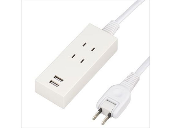 ヤザワ SMART TAP(2USB+2AC 2.1A) ホワイト 1.5m コード付き電源タップUSBポート付 電源タップ OAタップ 配線パーツ 家電