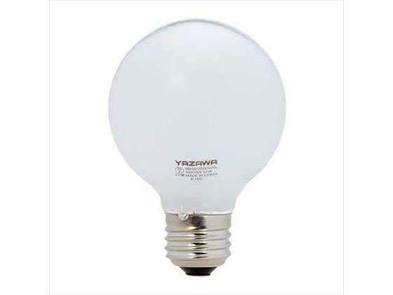 【お取り寄せ】ヤザワ ボール電球 60W形 ホワイト 長寿命 幅70mm 60W形 白熱電球 ランプ 1