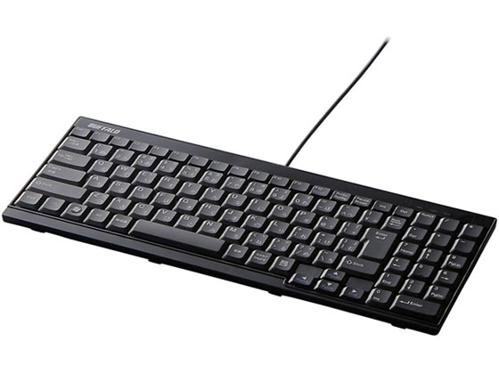 【楽天スーパーSALE限定★最大20%OFF＆2,000円クーポン】【お取り寄せ】バッファロー USB接続 有線スリムキーボード ブラック BSKBU14BK