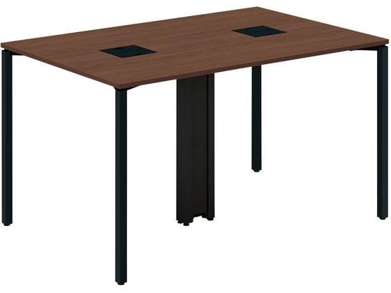 【メーカー直送】コクヨ ワークフィット カウンター両面 W1800D1200 ブラウン×黒脚アジャスタ【代引不可】【組立・設置・送料無料】 正方形 長方形 ミーティングテーブル 会議用テーブル 長机 オフィス家具