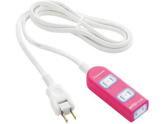 【マラソン限定★ポイント2倍】【お取り寄せ】パナソニック ザ・タップX 3コ口 2m ピンク WHA2523NKP コード付き電源タップ2ピン 電源タップ OAタップ 配線パーツ 家電