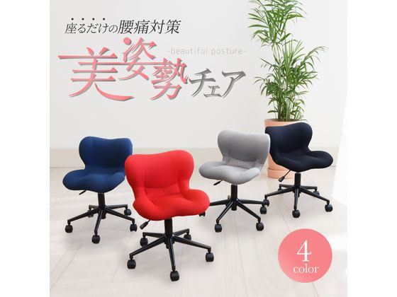 【マラソン限定2,000円クーポン&11日9:59迄ポイント2倍】【メーカー直送】Netforce 美姿勢チェア デスクチェア ブラック BIS-1-FW-BK【代引不可】【お客様組立】肘なし 布張りチェア オフィスチェア オフィス家具 [2]